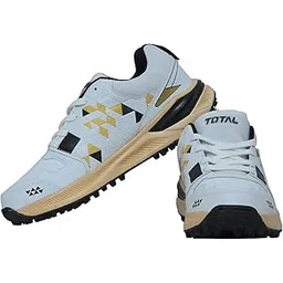 Total PS-Blaster Cricket Shoes for Men & Boys Premium Rubber Spike Sole Lightweight, Breathable Mesh Stylish Design with Superior Grip for Turf, Hard Ground & Practice Matches