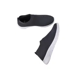 TPENT Men Grey Mesh Running Non-Marking Shoes