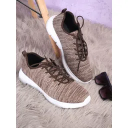 TPENT Men Mesh Running Non-Marking Anti-Odour Lace-Up Shoes