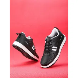 TPENT Men Mesh Walking Non-Marking Shoes TPENT-135-BLACK-SIZE-06