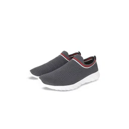 TPENT Men Striped Mesh Slip-On Sneakers