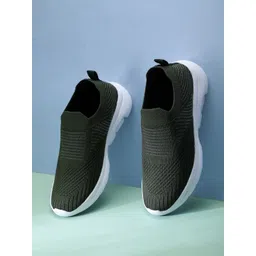 TPENT Men Textured Running Shoes