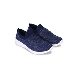 TPENT Men Woven Design Mesh Slip-On Sneakers