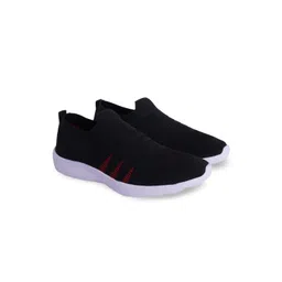TPENT Men Woven Design Mesh Slip-On Sneakers