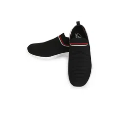 TPENT Men Woven Design Mesh Slip-On Sneakers