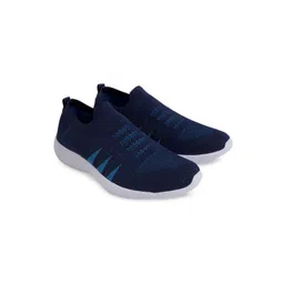 TPENT Men Woven Design Mesh Slip-On Sneakers