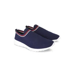 TPENT Men Woven Design Mesh Slip-On Sneakers