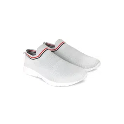 TPENT Men Woven Design Mesh Slip-On Sneakers
