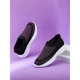 TPENT Women Woven Design Slip-On Sneakers