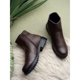TRASE Casual Block-Heeled Boots