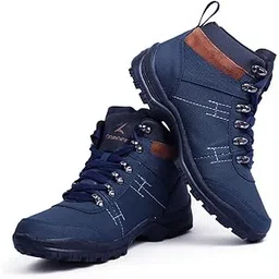 Trekking Shoes for Men's, Stylish & Comfortable Footwear, Rubber Sole, Material PU, Lightweight & Breathable, Secure Fit, Closer Lace up, Trekking, Walking, Running, Gym Shoe, Size - 6 to 11 UK