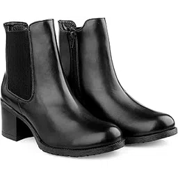 Trendy Block Heel Ankle Boots for Women – Lace-up Design