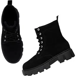Trendy Lightweight Comfortable Alluring Ankle Length Boots Extra Cushion Inner Sole Casual Shoes for Womens and Girls