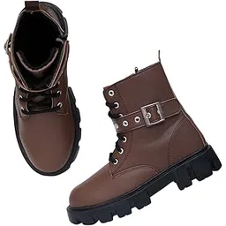 Trendy Lightweight Comfortable Alluring Buckle Boots Extra Cushion Inner Sole Casual Shoes for Womens and Girls