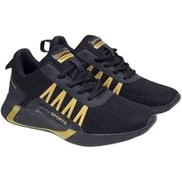 Trendy Running Shoes for Men Sneakers for Men (Color- Black-04) Size-9(15) E