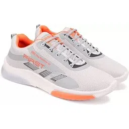Trendy Sports Shoes for MenLatest Stylish Sports Shoes for MenLace-Up Lightweight Grey Shoes for Running, Walking, Gym,Trekking and Hiking Shoes-PKMBBB_1010-7(234) R