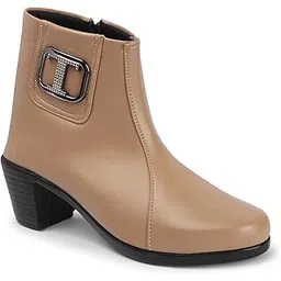 Trendy Stylish Women's Boots: High Heel Ankle Boots for Outdoor, Office & Party – Brown, Beige & Black Options