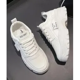 Trendy Thar White Korean Sneakers For Women