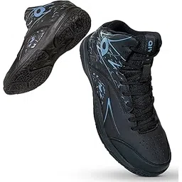 Troopers Basketball Court Shoes for Men | Durable Rubber Sole | Indoor & Outdoor Court Shoes | Soft Cushion NR EVA Inner Insole, High-Performance Footwear for Basketball Enthusiast