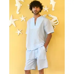 Trove Label Light Blue Solid Co-Ord Set