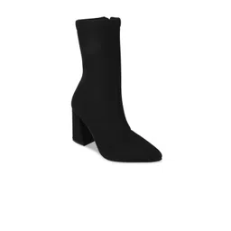 Truffle Collection Black Block Heeled Boots