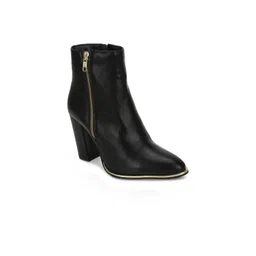Truffle Collection Black Block Heeled Boots