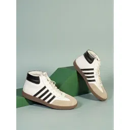 Truffle Collection Men's White Ankle High Sneakers