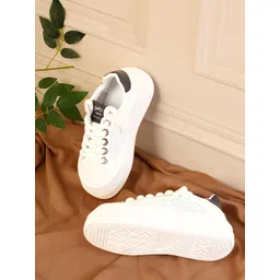 Truffle Collection Women Woven Design PU Sneakers