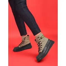 Truffle Collection Women's Khaki Derby Boots