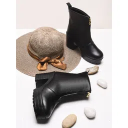 Try Me Women Casual Block-Heeled Chunky Boots