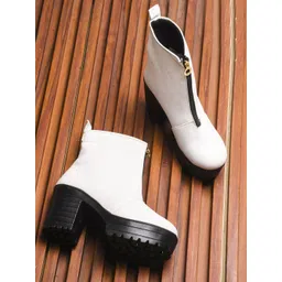 Try Me Women Casual Block- Heeled Regular Boots