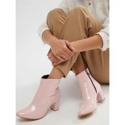 TRYME Women Casual Block-Heeled Regular Boots