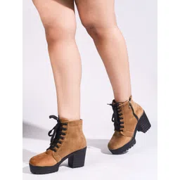 TRYME Women Knee Length Block Heel Boots