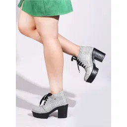 TRYME Women Knee Length Block Heel Boots