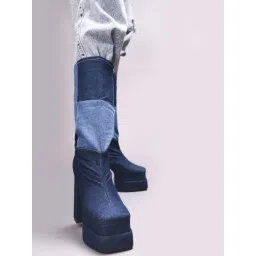 TRYME Women's Blue Casual Booties