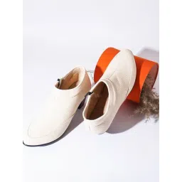 TRYME Women's Cream Casual Boots