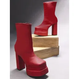 TRYME Women's Red Casual Booties
