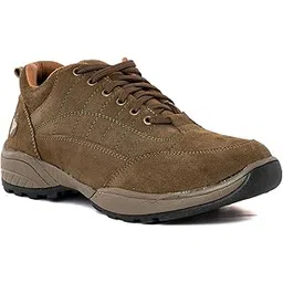 Turk Green Outdoor Leather Hiking Boots for Men (2593257)