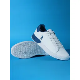 U S Polo Assn Men Blue Colourblocked PU Sneakers