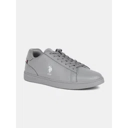 U S Polo Assn Men Grey PU Sneakers