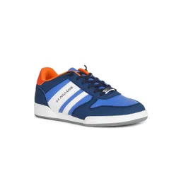 U S Polo Assn Men Navy Blue Colourblocked PU Sneakers