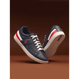 U S Polo Assn Men Navy Blue PU Sneakers