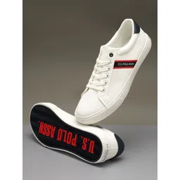 U S Polo Assn Men Off White Casual Sneakers