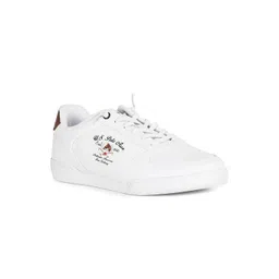 U S Polo Assn Men Off White PU Sneakers
