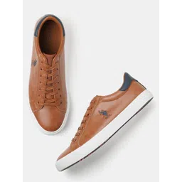 U S Polo Assn Men Tan PU Sneakers