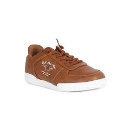 U S Polo Assn Men Tan Textured PU Sneakers