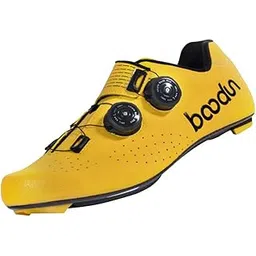 UniQMart_ Road Cycling Shoes Bike Bicycle Racing Shoe Quick Lace Sneaker Yellow 43