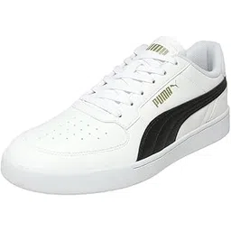 Unisex-Adult, Court Curves, White-Black-Metallic Gold, Sneaker, 8UK, (40608803)