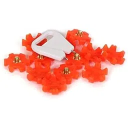 Unisex-Adult Soft Spikes Cleats Spare Spikes for Cricket with Spanner Key, Screw Type Firm Grip Lugs, 12 Pieces TPU Studs, Universal Size to Fit All Cricket Shoes (Orange, One Size)