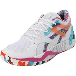 Unisex-Adult TRC Blaze Court VBL,White-Pink,Basketball Shoe - 10UK (37978801)